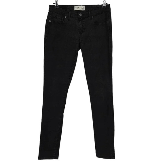 TEXTILE Elizabeth and James Denim - Textile Elizabeth & James Ankle Skinny Jeans Debbie Black Plaid Denim